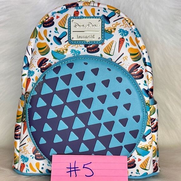 NEW EPCOT Food & Wine Festival 2023 Mini Backpack Disney Loungefly NWT AOP #5 - Picture 6 of 9